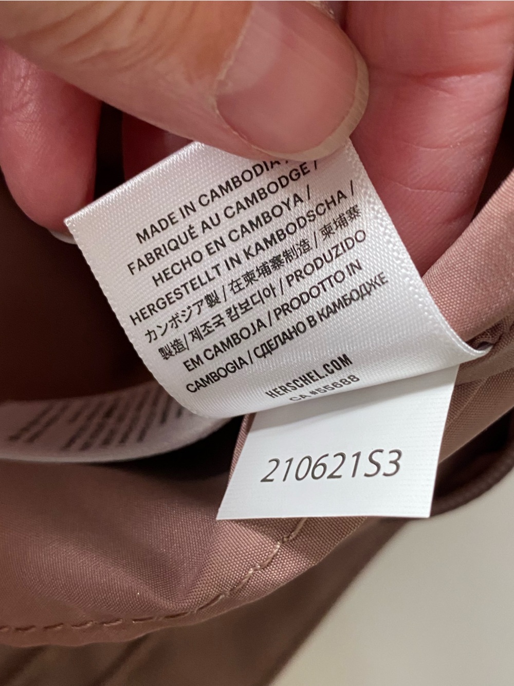 Herschel Supply Co. Mauve Pink Neutral Zipper Tote Bag NWT - Picture 13 of 15